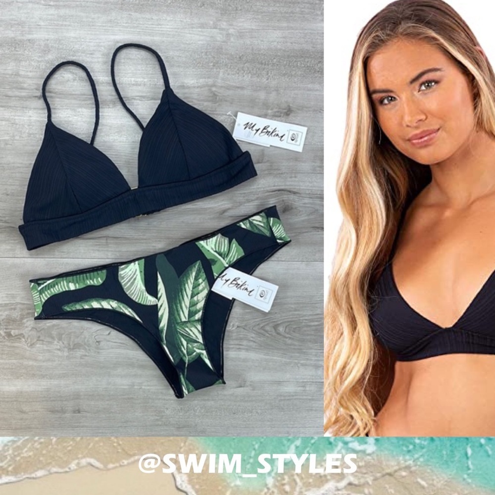 ☀️RIP CURL☀️ PREMIUM SURF FIXED TRI COCO BEACH CHEEKY HIP BIKINI SET